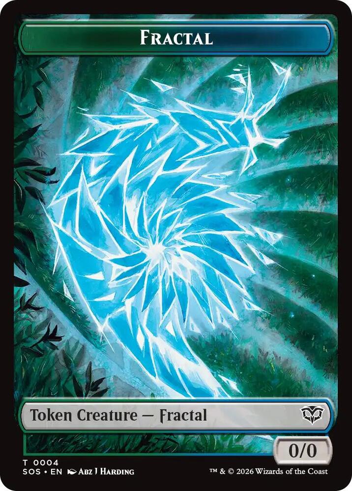 Magic: The Gathering Secrets of Strixhaven Fractal (0004) // Inkling (006) Double-Sided Token 4 // 6 T Near Mint (Italian)