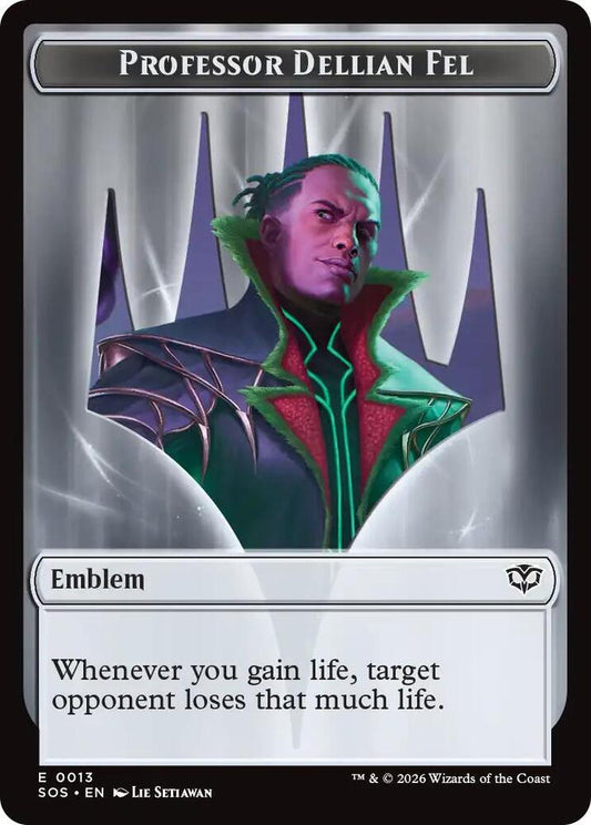 Magic: The Gathering Secrets of Strixhaven Professor Dellian Fel // Pest (0008) Double-Sided Token 13 // 8 T Near Mint (German)