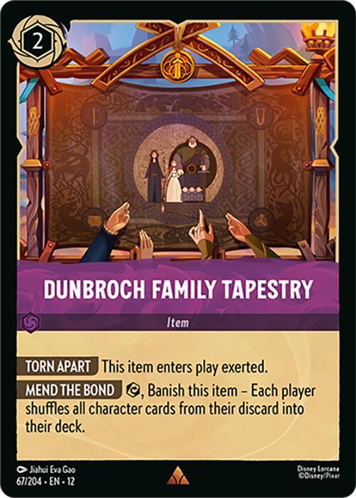 Disney Lorcana Wilds Unknown DunBroch Family Tapestry 67/204 Rare Near Mint Cold Foil