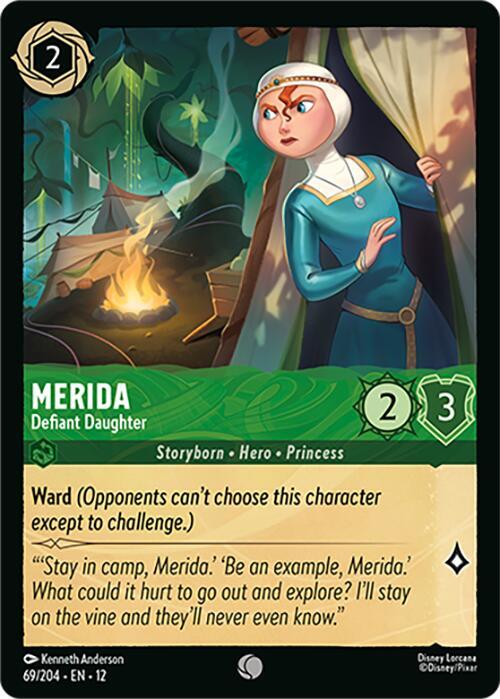 Disney Lorcana Wilds Unknown Merida - Defiant Daughter 69/204 Common Near Mint