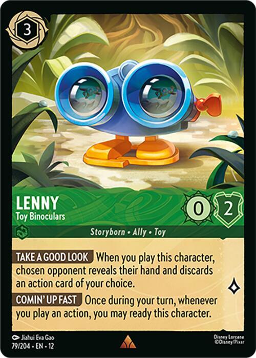 Disney Lorcana Wilds Unknown Lenny - Toy Binoculars 79/204 Rare Near Mint