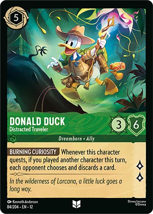 Disney Lorcana Wilds Unknown Donald Duck - Distracted Traveler 84/204 Uncommon Near Mint