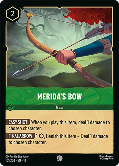 Disney Lorcana Wilds Unknown Merida's Bow 101/204 Common Near Mint