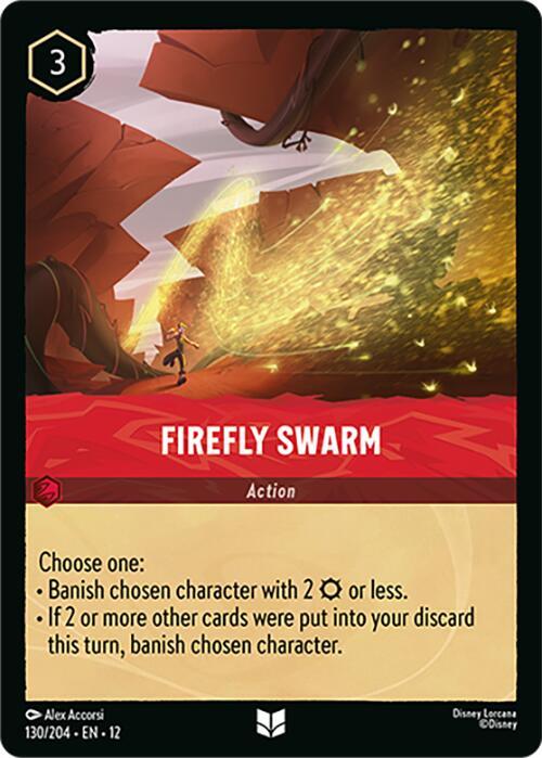 Disney Lorcana Wilds Unknown Firefly Swarm 130/204 Uncommon Near Mint