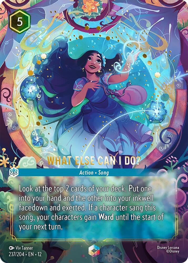 Disney Lorcana Wilds Unknown What Else Can I Do? (Enchanted) 237/204 Enchanted Near Mint Holofoil