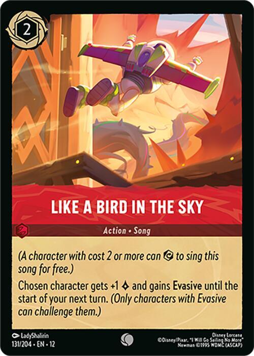 Disney Lorcana Wilds Unknown Like A Bird In the Sky 131/204 Common Near Mint Cold Foil