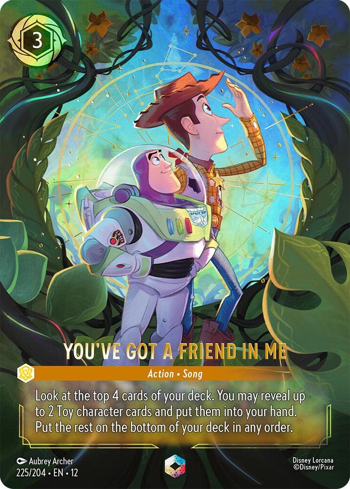 Disney Lorcana Wilds Unknown You've Got a Friend in Me (Enchanted) 225/204 Enchanted Near Mint Holofoil