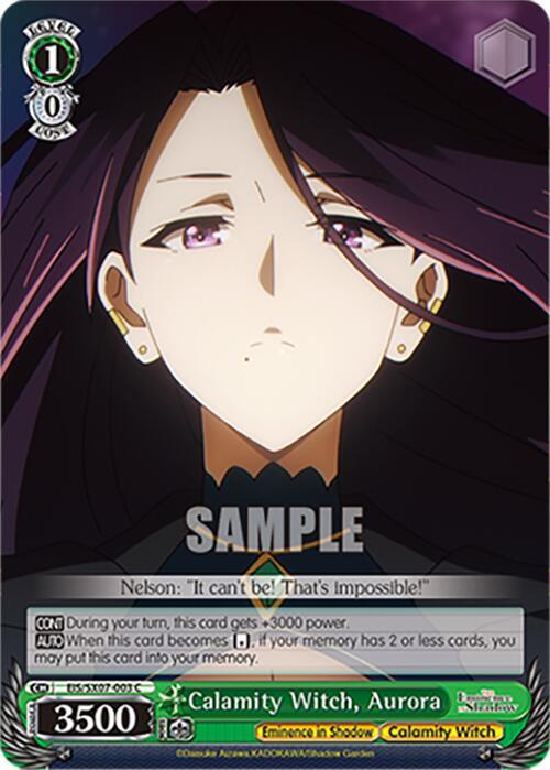 Weiss Schwarz The Eminence in Shadow Calamity Witch, Aurora EIS/SX07-003 Common Near Mint