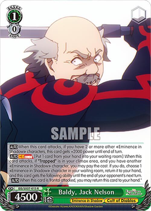 Weiss Schwarz The Eminence in Shadow Baldy, Jack Nelson EIS/SX07-015 Rare Near Mint