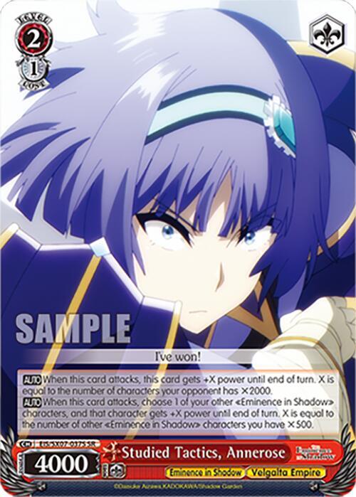 Weiss Schwarz The Eminence in Shadow Studied Tactics, Annerose (SR) EIS/SX07-037S Super Rare Near Mint