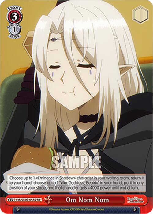 Weiss Schwarz The Eminence in Shadow Om Nom Nom (SR) EIS/SX07-055S Super Rare Near Mint