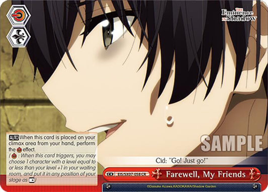 Weiss Schwarz The Eminence in Shadow Farewell, My Friends EIS/SX07-058 Climax Rare Near Mint