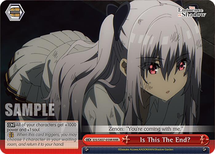 Weiss Schwarz The Eminence in Shadow Is This The End? (RRR) EIS/SX07-059R Triple Rare Near Mint