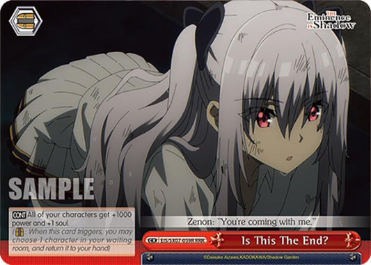 Weiss Schwarz The Eminence in Shadow Is This The End? (RRR) EIS/SX07-059R Triple Rare Near Mint