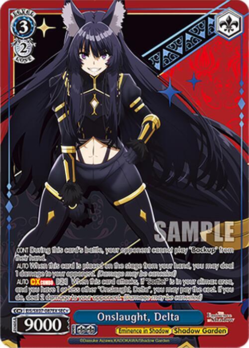 Weiss Schwarz The Eminence in Shadow Onslaught, Delta (SEC+) EIS/SX07-087EX+ Secret Rare Plus Near Mint
