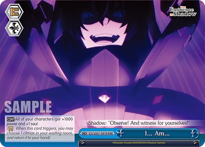 Weiss Schwarz The Eminence in Shadow I... Am... (RRR) EIS/SX07-097R Triple Rare Near Mint