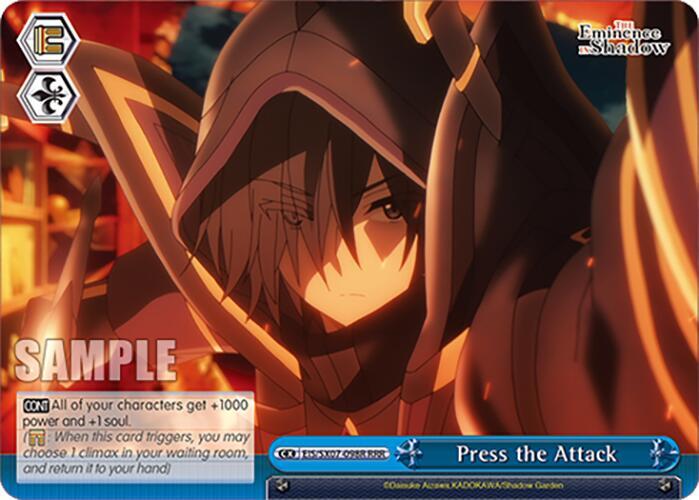 Weiss Schwarz The Eminence in Shadow Press the Attack (RRR) EIS/SX07-098R Triple Rare Near Mint
