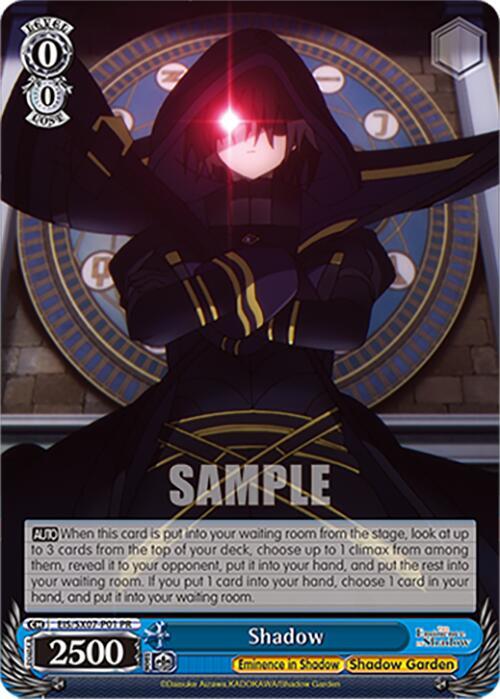Weiss Schwarz The Eminence in Shadow Shadow (PR) EIS/SX07-P01 Promo Near Mint
