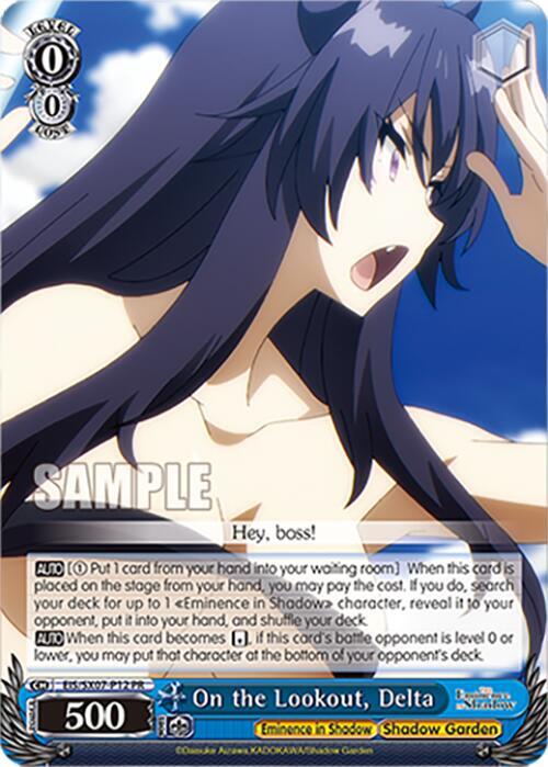 Weiss Schwarz The Eminence in Shadow On the Lookout, Delta (PR) EIS/SX07-P12 Promo Near Mint