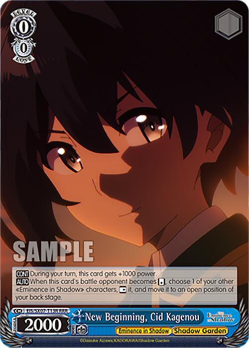 Weiss Schwarz The Eminence in Shadow New Beginning, Cid Kagenou (RRR) EIS/SX07-T13R Triple Rare Near Mint