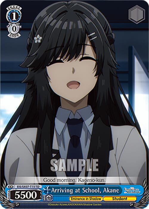 Weiss Schwarz The Eminence in Shadow Arriving at School, Akane EIS/SX07-T15 Trial Deck Near Mint