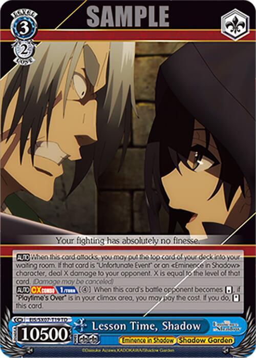 Weiss Schwarz The Eminence in Shadow Lesson Time, Shadow EIS/SX07-T19 Trial Deck Near Mint