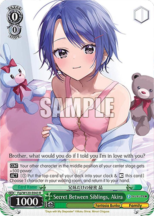 Weiss Schwarz Fujimi Fantasia Bunko Vol.2 Secret Between Siblings, Akira Fgi/W120-E043 R Rare Near Mint