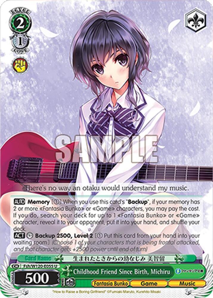 Weiss Schwarz Fujimi Fantasia Bunko Vol.2 Childhood Friend Since Birth, Michiru Fsh/W120-E055 U Uncommon Near Mint
