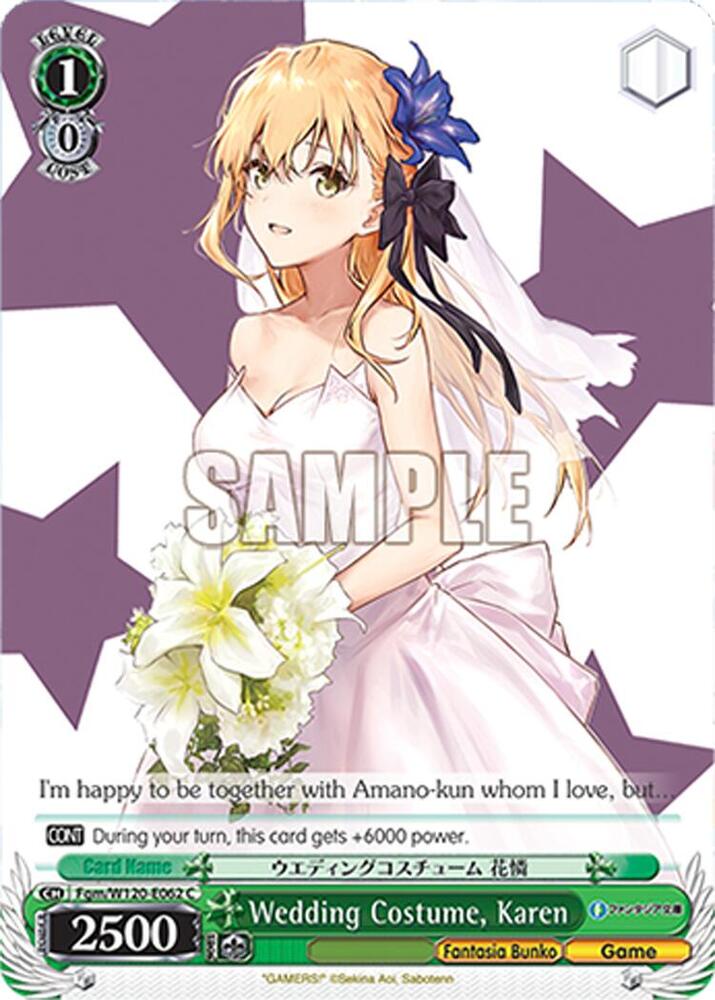 Weiss Schwarz Fujimi Fantasia Bunko Vol.2 Wedding Costume, Karen Fgm/W120-E062 C Common Near Mint