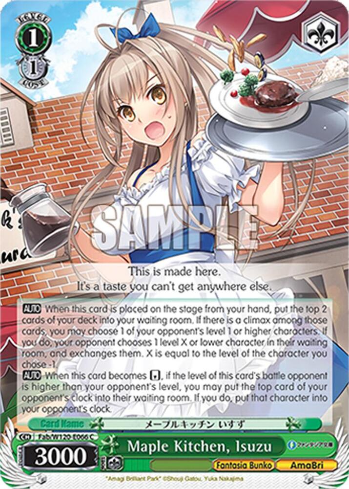 Weiss Schwarz Fujimi Fantasia Bunko Vol.2 Maple Kitchen, Isuzu Fab/W120-E066 C Common Near Mint