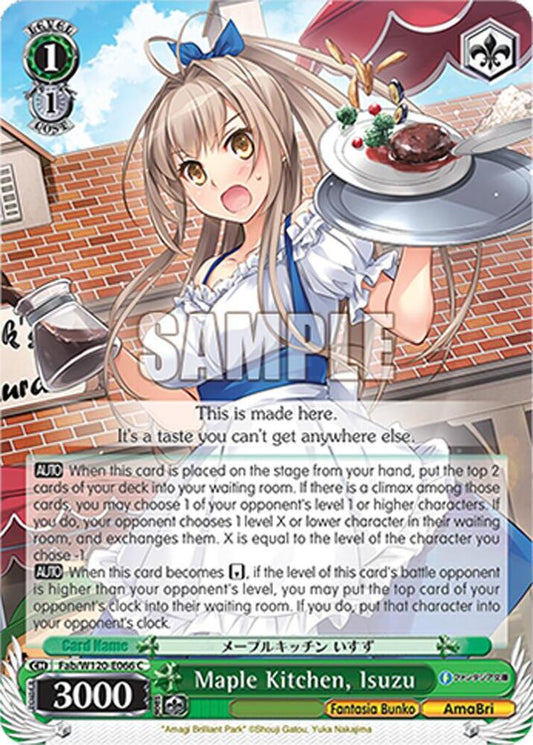 Weiss Schwarz Fujimi Fantasia Bunko Vol.2 Maple Kitchen, Isuzu Fab/W120-E066 C Common Near Mint