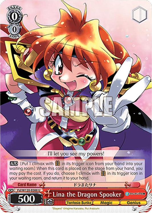 Weiss Schwarz Fujimi Fantasia Bunko Vol.2 Lina the Dragon Spooker Fsl/W120-E088 U Uncommon Near Mint