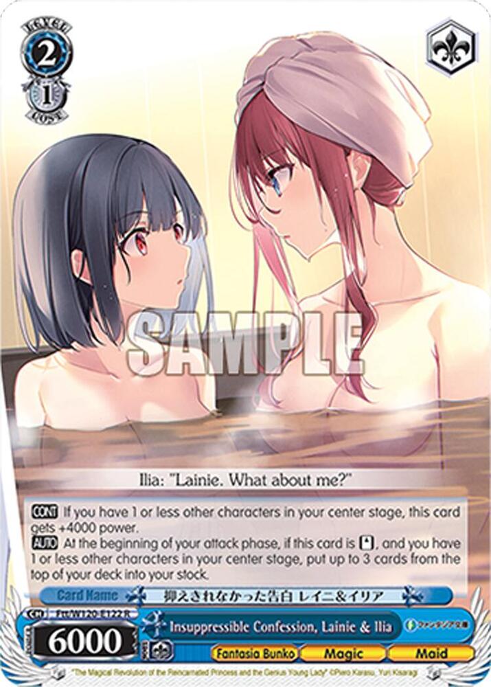 Weiss Schwarz Fujimi Fantasia Bunko Vol.2 Insuppressible Confession, Lainie & Ilia Ftt/W120-E122 R Rare Near Mint