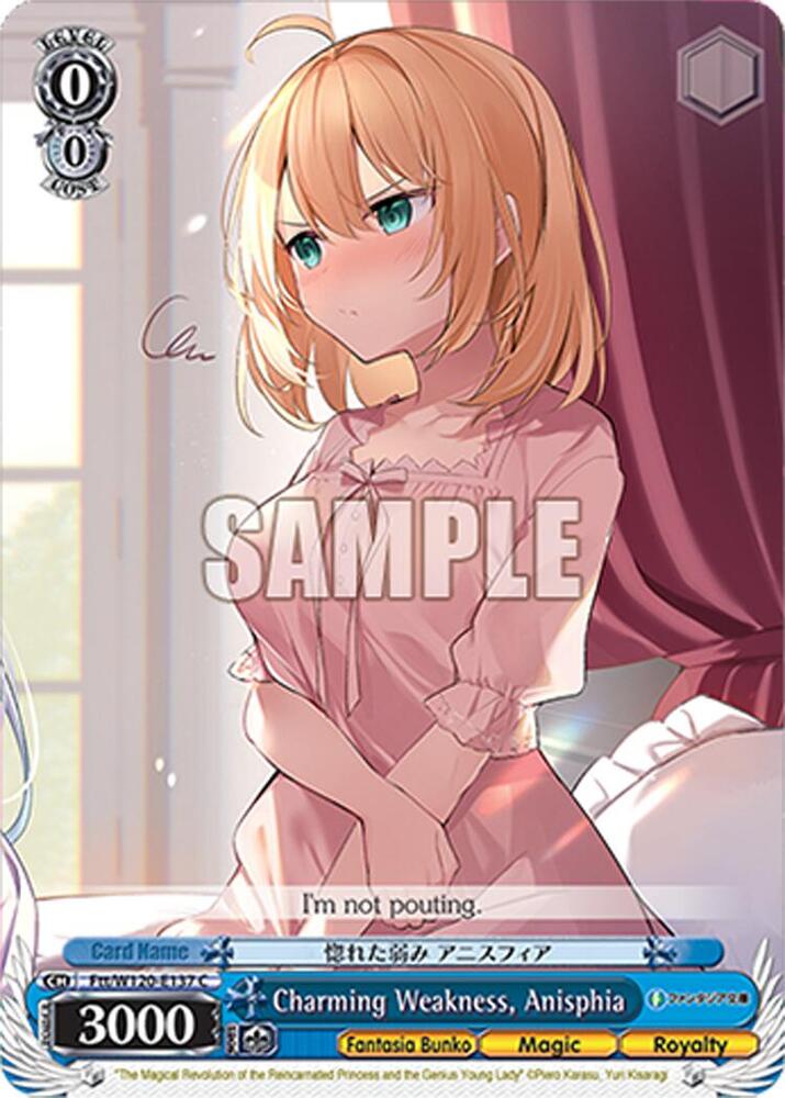 Weiss Schwarz Fujimi Fantasia Bunko Vol.2 Charming Weakness, Anisphia Ftt/W120-E137 C Common Near Mint