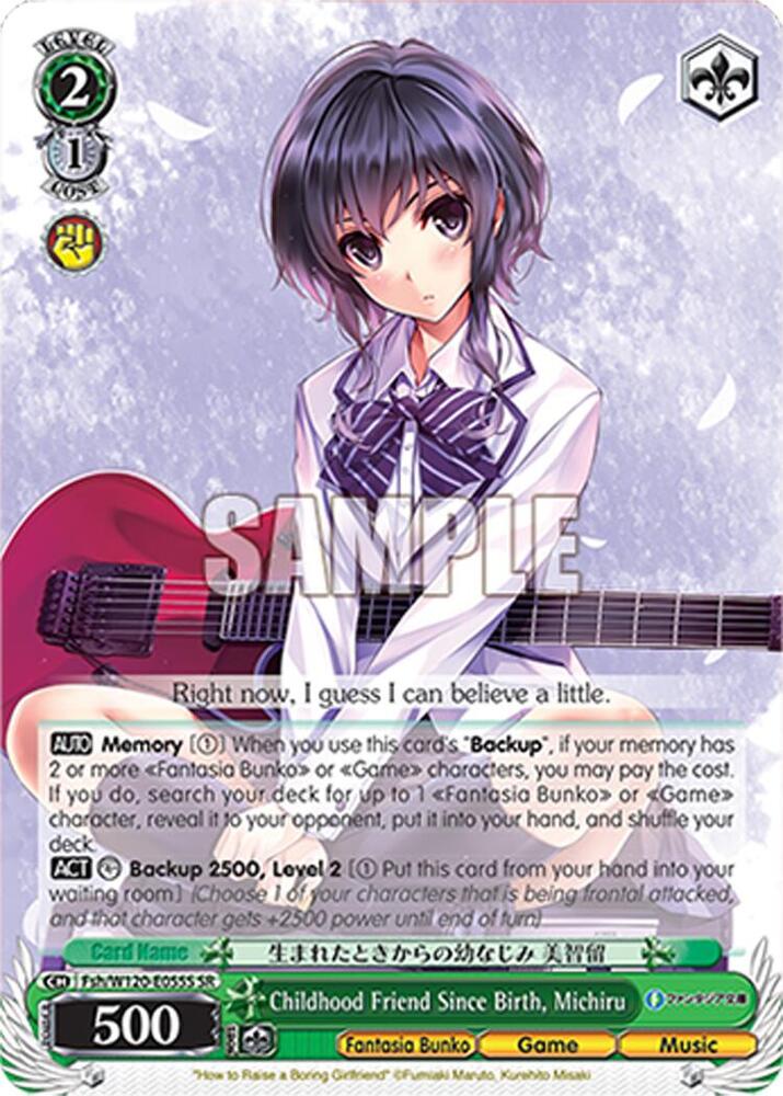 Weiss Schwarz Fujimi Fantasia Bunko Vol.2 Childhood Friend Since Birth, Michiru (SR) Fsh/W120-E055S SR Super Rare Near Mint