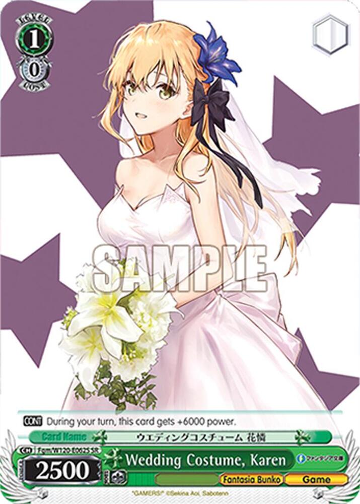 Weiss Schwarz Fujimi Fantasia Bunko Vol.2 Wedding Costume, Karen (SR) Fgm/W120-E062S SR Super Rare Near Mint