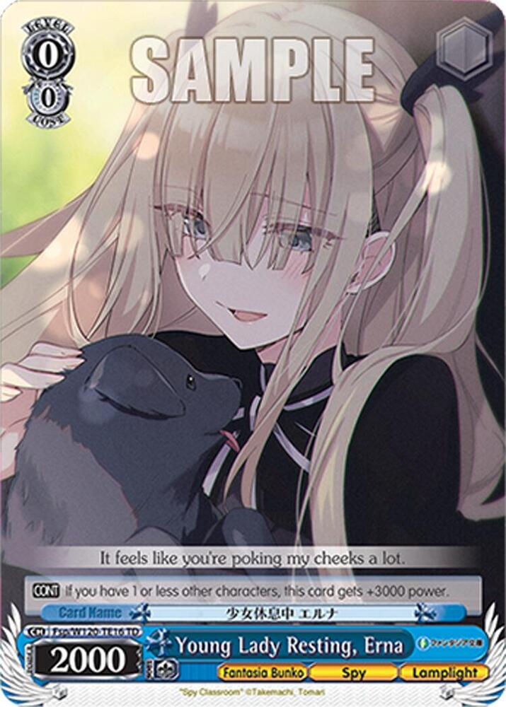 Weiss Schwarz Fujimi Fantasia Bunko Vol.2 Young Lady Resting, Erna (RRR) Fsp/W120-TE16R RRR Triple Rare Near Mint