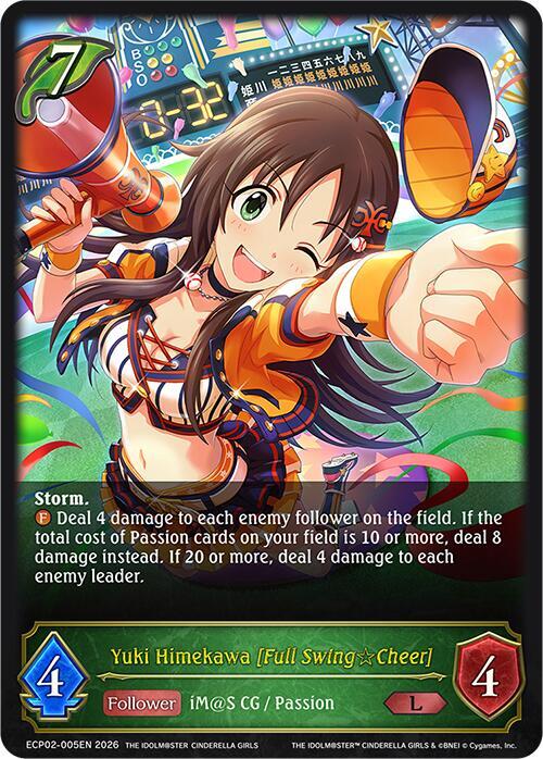 Shadowverse: Evolve ECP02: THE IDOLM@STER CINDERELLA GIRLS Yuki Himekawa [Full Swing Cheer] ECP02-005EN Legendary Near Mint