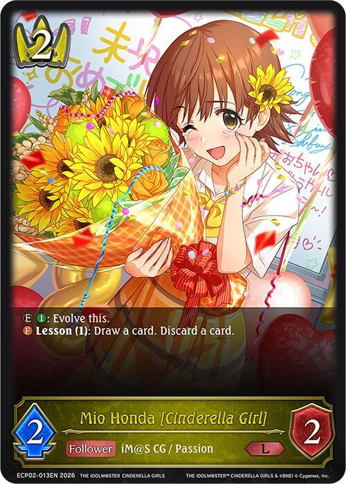 Shadowverse: Evolve ECP02: THE IDOLM@STER CINDERELLA GIRLS Mio Honda [Cinderella Girl] ECP02-013EN Legendary Near Mint