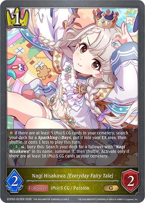 Shadowverse: Evolve ECP02: THE IDOLM@STER CINDERELLA GIRLS Nagi Hisakawa [Everyday Fairy Tale] ECP02-023EN Gold Near Mint