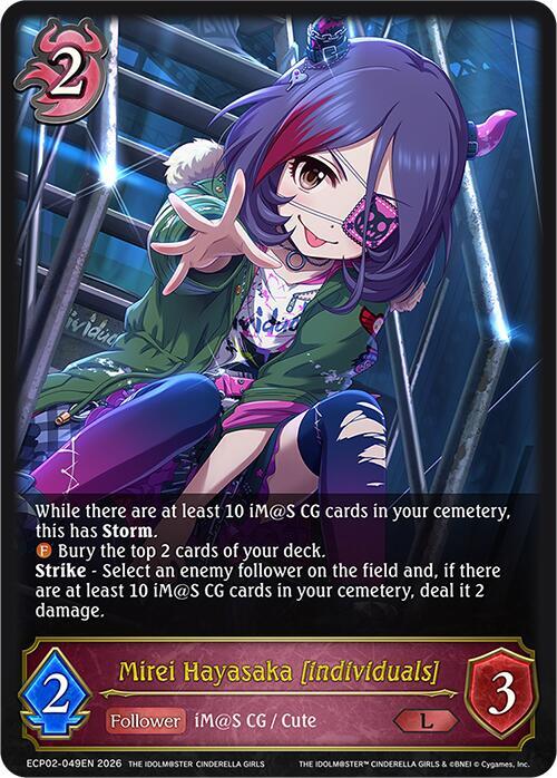Shadowverse: Evolve ECP02: THE IDOLM@STER CINDERELLA GIRLS Mirei Hayasaka [individuals] ECP02-049EN Legendary Near Mint