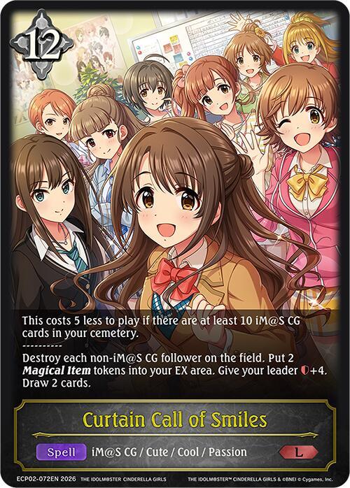 Shadowverse: Evolve ECP02: THE IDOLM@STER CINDERELLA GIRLS Curtain Call of Smiles ECP02-072EN Legendary Near Mint