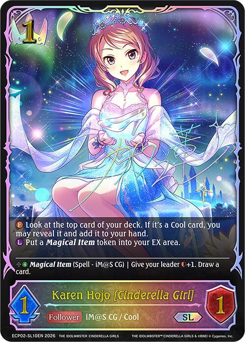 Shadowverse: Evolve ECP02: THE IDOLM@STER CINDERELLA GIRLS Karen Hojo [Cinderella Girl] (SL) ECP02-SL10EN Super Legendary Near Mint