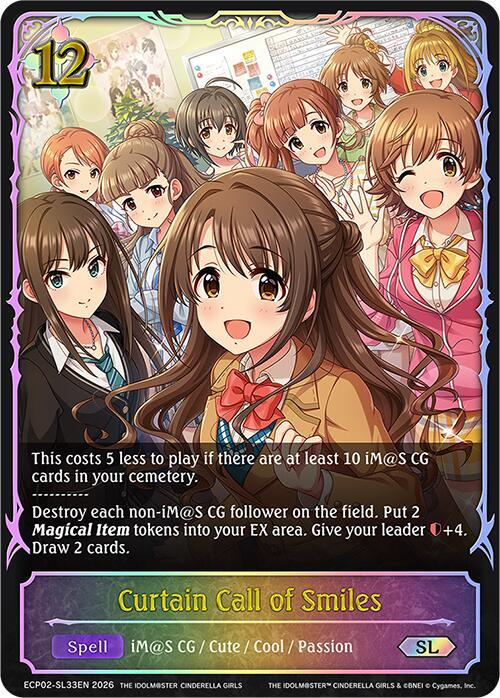 Shadowverse: Evolve ECP02: THE IDOLM@STER CINDERELLA GIRLS Curtain Call of Smiles (SL) ECP02-SL33EN Super Legendary Near Mint