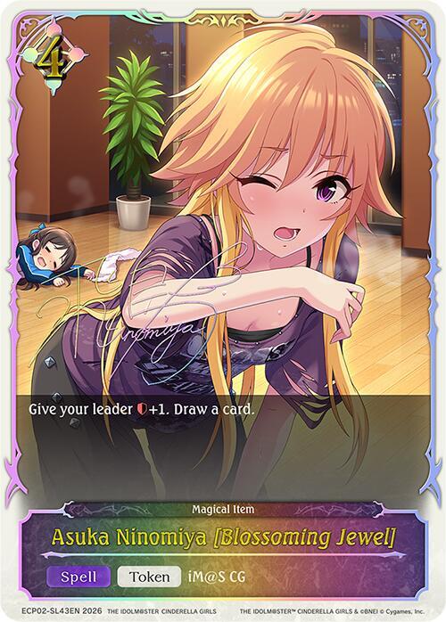 Shadowverse: Evolve ECP02: THE IDOLM@STER CINDERELLA GIRLS Asuka Ninomiya [Blossoming Jewel] (SL) ECP02-SL43EN Super Legendary Near Mint