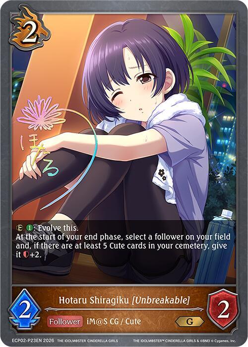 Shadowverse: Evolve ECP02: THE IDOLM@STER CINDERELLA GIRLS Hotaru Shiragiku [Unbreakable] - P23EN (Foil) ECP02-P23EN Premium Near Mint