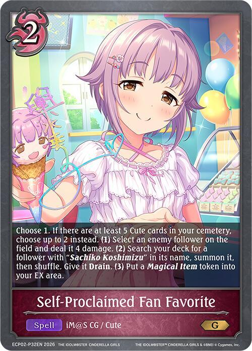 Shadowverse: Evolve ECP02: THE IDOLM@STER CINDERELLA GIRLS Self-Proclaimed Fan Favorite - P32EN (Foil) ECP02-P32EN Premium Near Mint