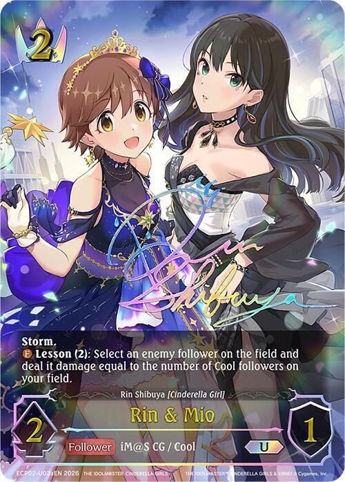 Shadowverse: Evolve ECP02: THE IDOLM@STER CINDERELLA GIRLS Rin & Mio (U) (a) ECP02-U03aEN Ultimate Near Mint