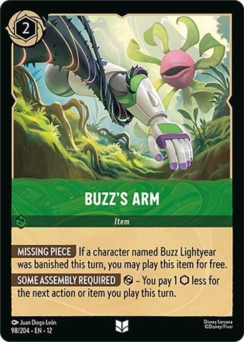 Disney Lorcana Wilds Unknown Buzz's Arm 98/204 Uncommon Near Mint Cold Foil