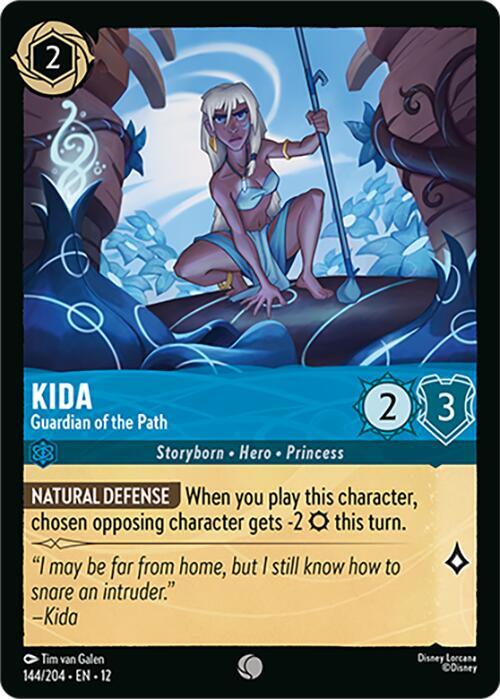 Disney Lorcana Wilds Unknown Kida - Guardian of the Path 144/204 Common Near Mint Cold Foil